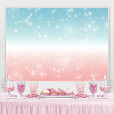 Blau Und Rosa Mit Funkeln Punkte Unscharf Party Hintergrund